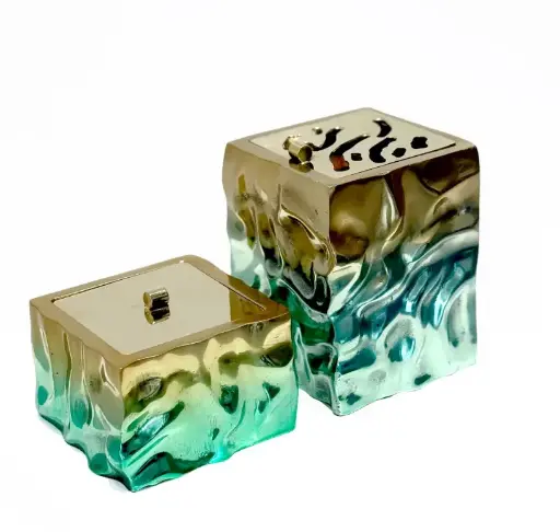 Cube Madkhan And Oud Bowl Set (gold green)