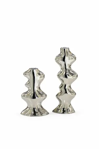 Reflections candle holder   (Big, Silver)