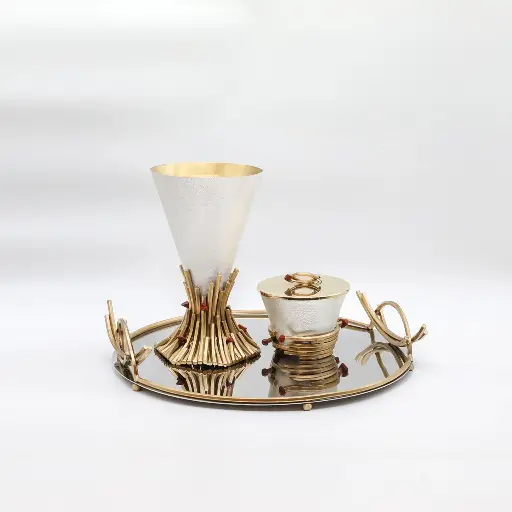 Gems Madkhan Set With Tray (White)