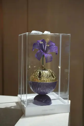 Flame Madkhan Acrylic With Flower  (dark purple)