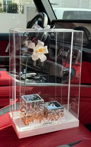 Cube set +flower with gift box 