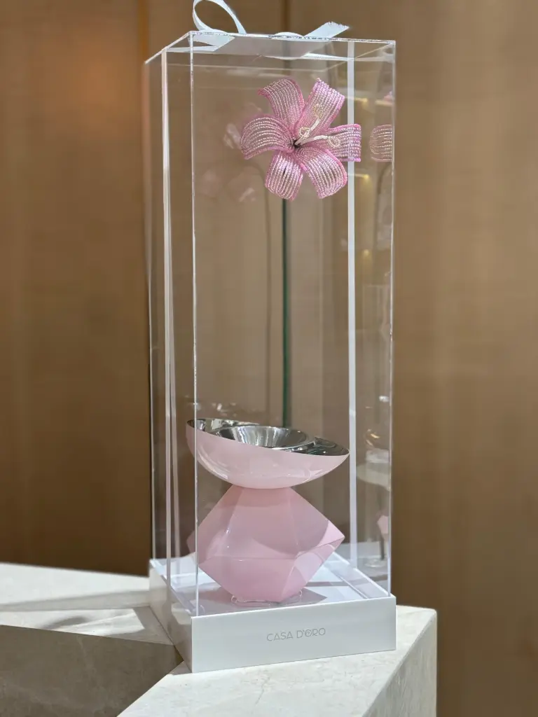 Hexagon burner with flower +gift set 