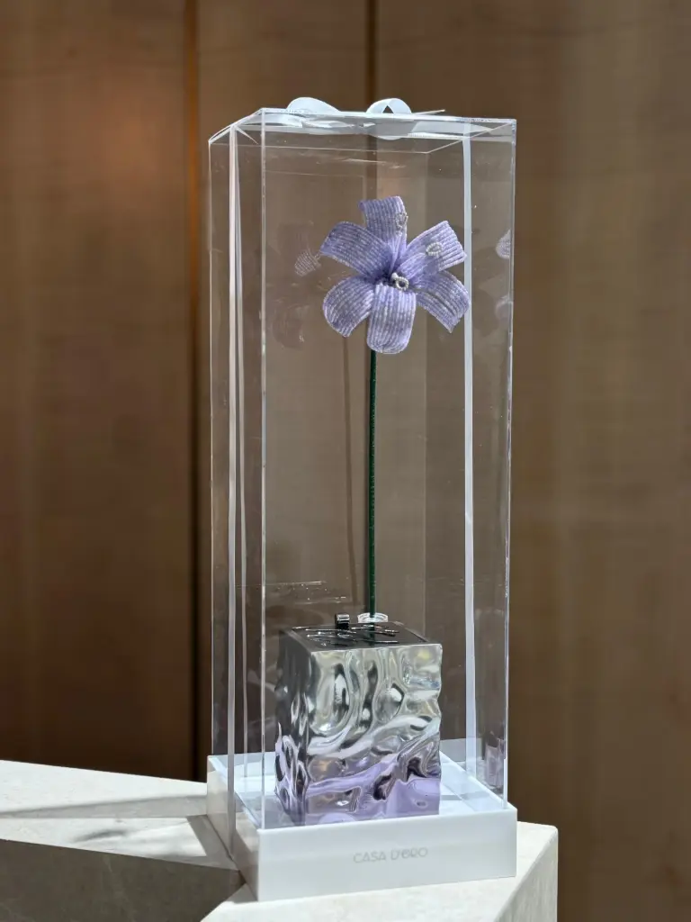 Cube burner with flower +gift set   