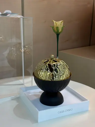 Flame gift box black with book mark beads 