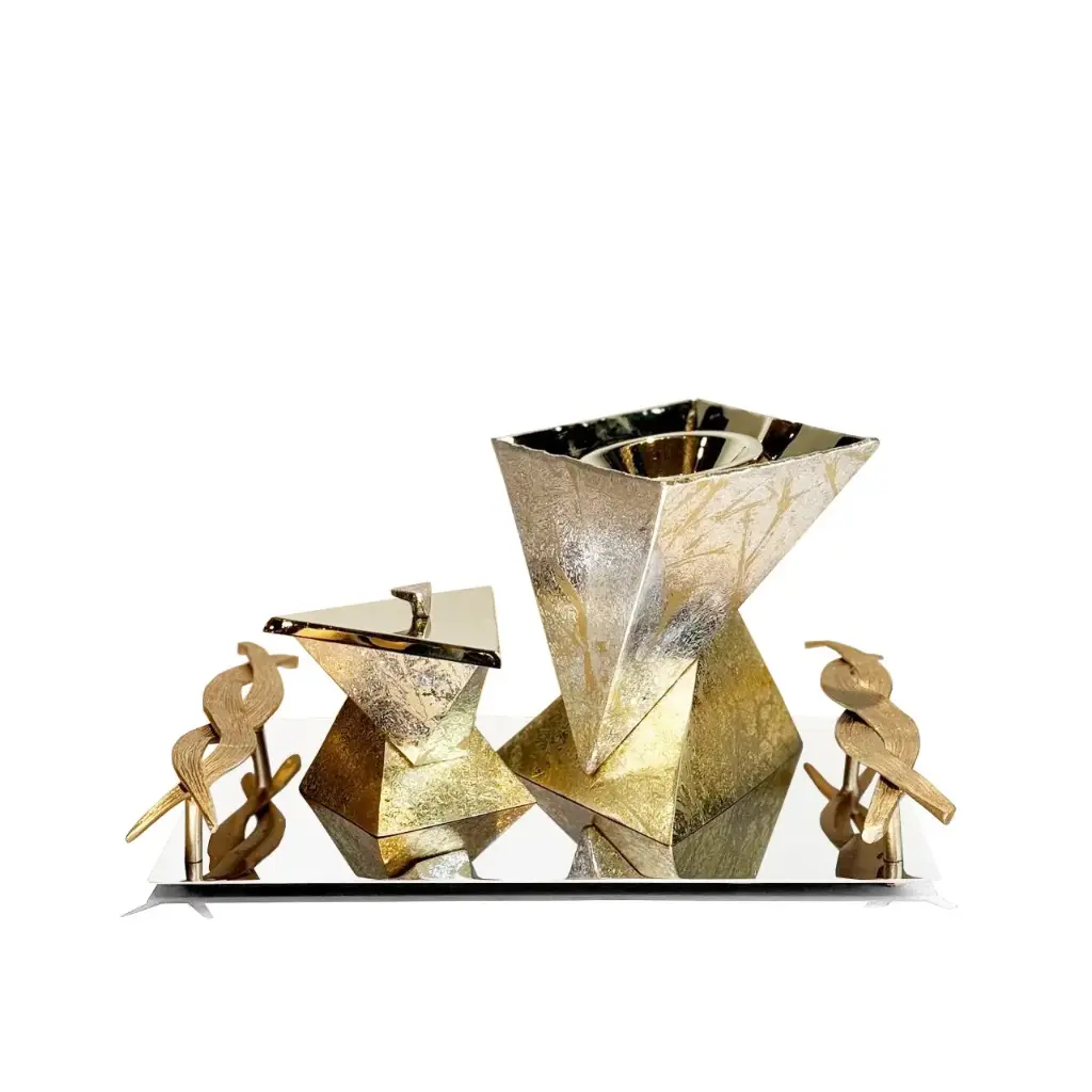 Diamond Set Gold with Tray