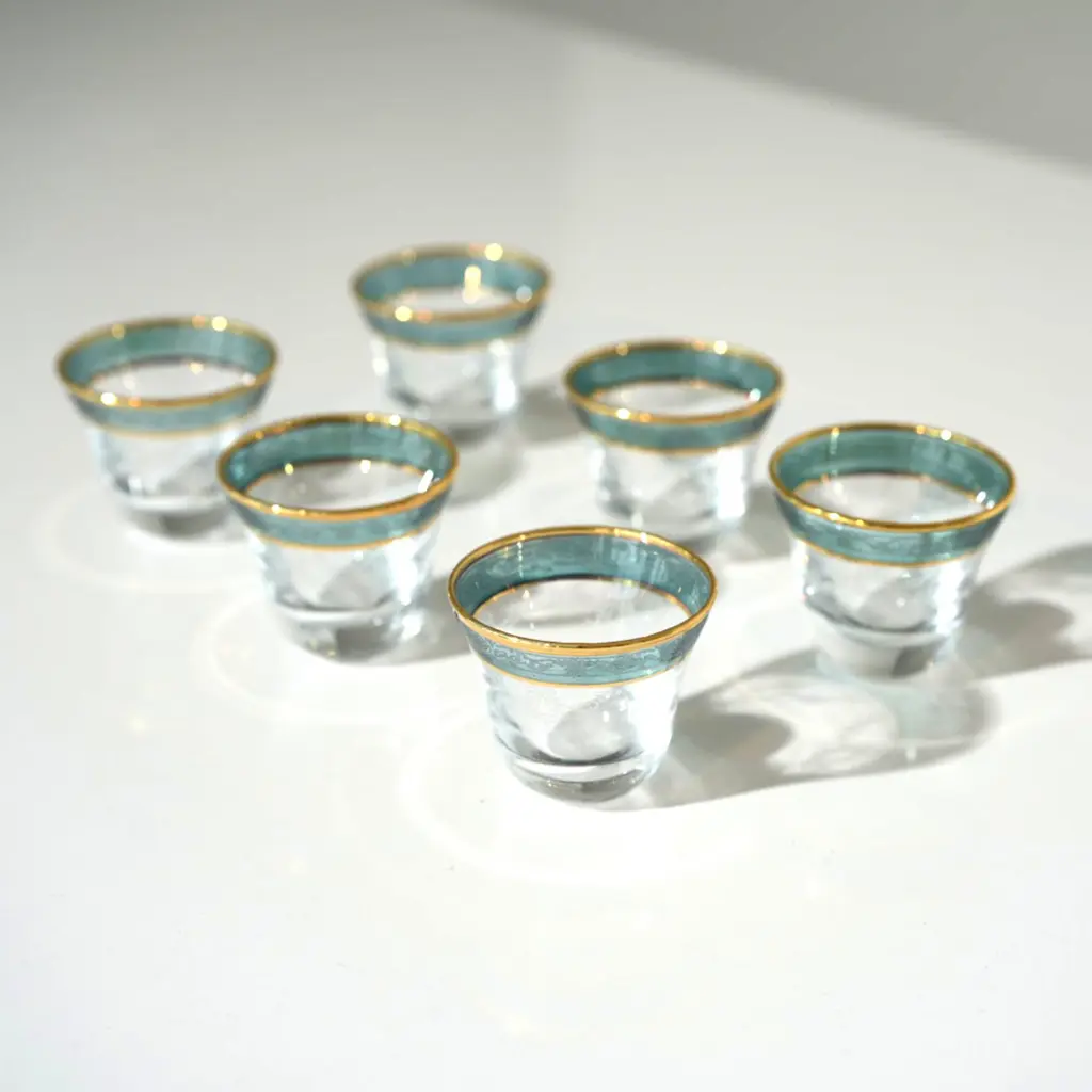 Mint Rim Coffee Cup set