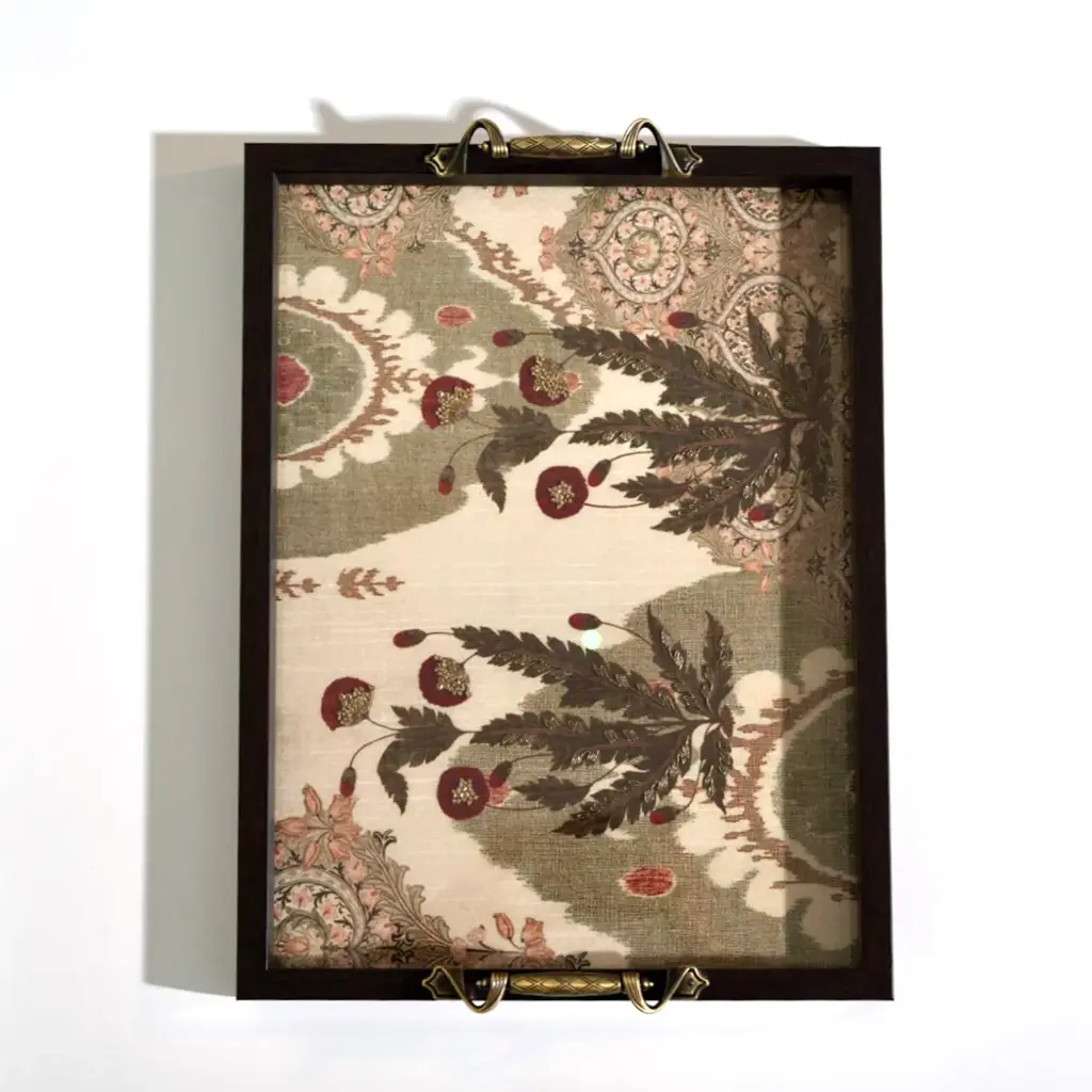 Summer embroidered Tray Large d1