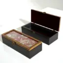 Red embroidered Rectangular Box