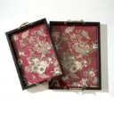 Red Embroidered Tray C1