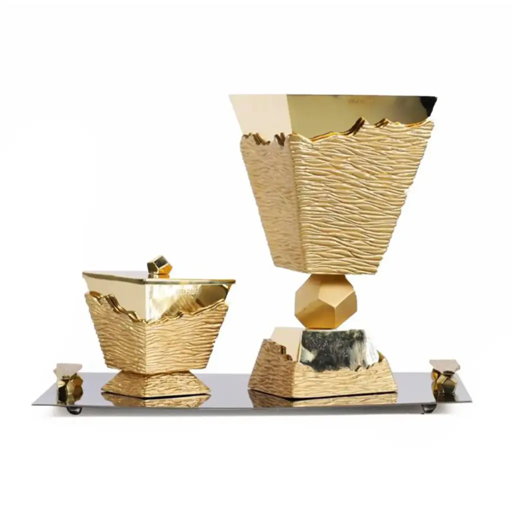 Classic Madkhan and Oud BowlSet With Tray
