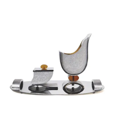 Deco Madkhan and Oud Bowl Set With Tray (Light Amber)