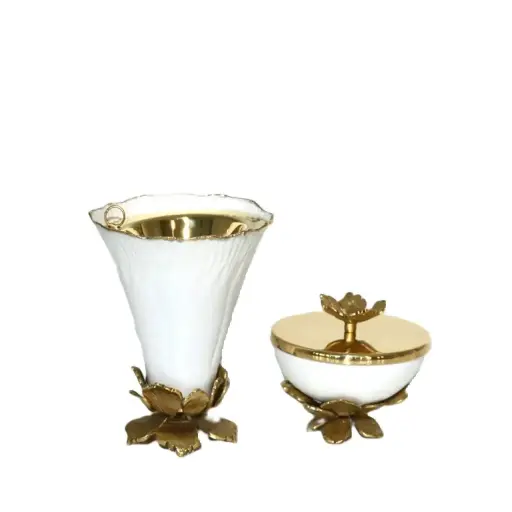 Hibiscus Madkhan and Oud Bowl  Set (White)