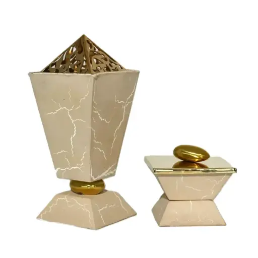 Pebble Madkhan and Oud Bowl Set (Beige)