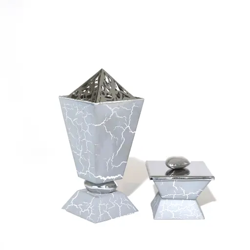 Pebble Madkhan and Oud Bowl Set (Gray)