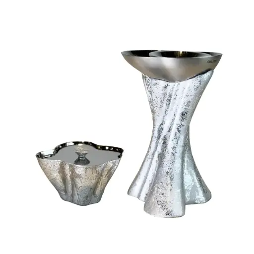 Silk Madkhan And Oud Bowl Set (Silver)