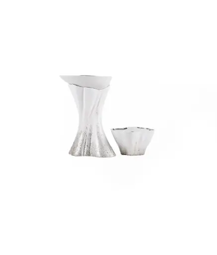 Silk Madkhan And Oud Bowl Set (White Silver)