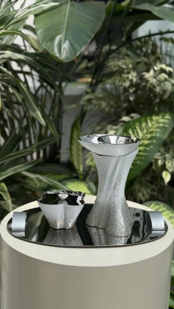 Silk Madkhan and Oud Bowl Set With Tray